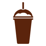 Icon Iced coffee with straw